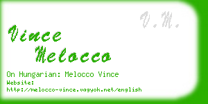 vince melocco business card